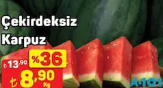ÇEKİRDEKSİZ KARPUZ KG indirimli fiyat ÇEKİRDEKSİZ KARPUZ KG fiyat ve kampanya bilgisi